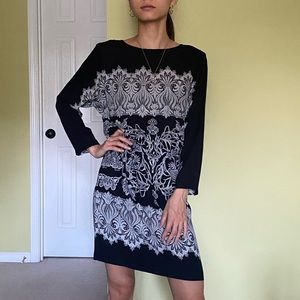 BCBG Maxazria pattered mini dress